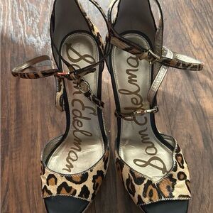 Sam Edelman Brown and Black High Heeled Sandals